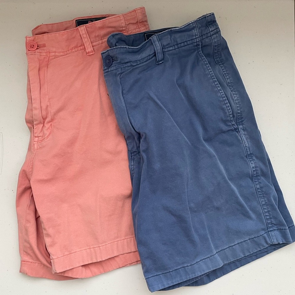 Vineyard Vines Coral and Blue Shorts